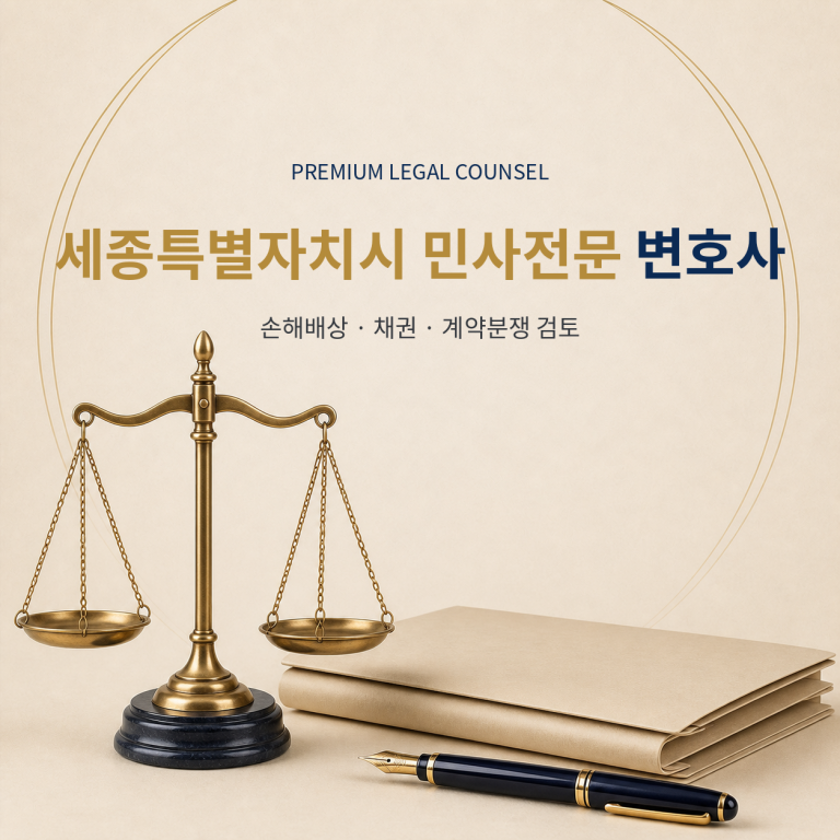 세종특별자치시 민사전문 변호사